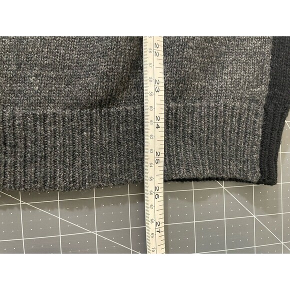 Joe Fresh NWOT Medium Lambswool Blend Sweater Geometric Print Blue Grandpacore - Picture 7 of 7